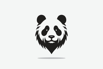 panda in silhouette style