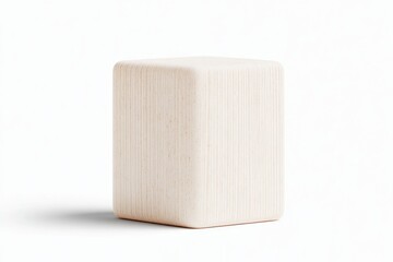 Light beige wooden cube