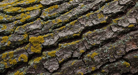 Textured Tree Bark Close Up Soft Light. AI Generated