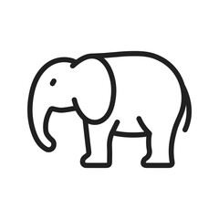 Elephant icon vector image. Suitable for mobile apps, web apps and print media.
