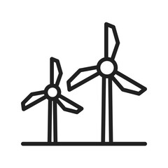 Wind Turbine icon vector image. Suitable for mobile apps, web apps and print media.