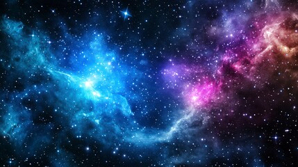 Obraz premium Cosmic Nebula Displaying Vibrant Colors