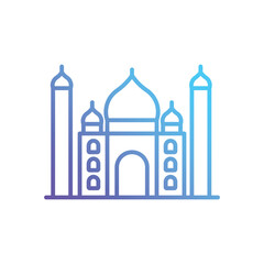 Fototapeta premium Taj mahal Vector icon