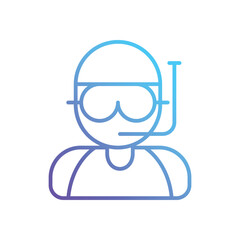 Scuba diver Vector icon