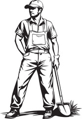 vector illustration of a farmer