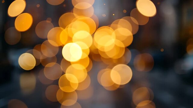 Golden Bokeh Cross Pattern On Dark Background