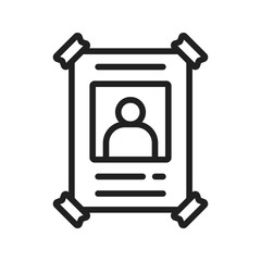 Poster icon vector image. Suitable for mobile apps, web apps and print media.