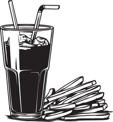 glass of cola with ice