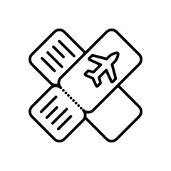 Plane ticket  Vector icon