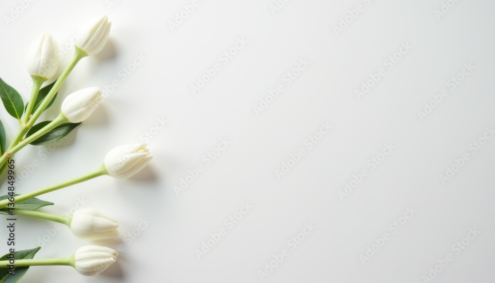 Poster minimalist white background for design and text