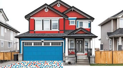 Newly painted home in suburb. Perfect for real estate and design articles