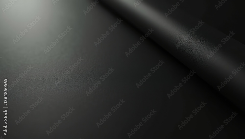 Poster Black background with curved edge showcasing smooth texture  