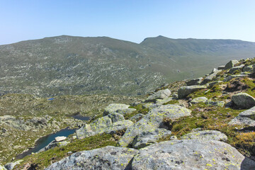 Panorama of Rila Mountain near Kalin peak, Bulgaria