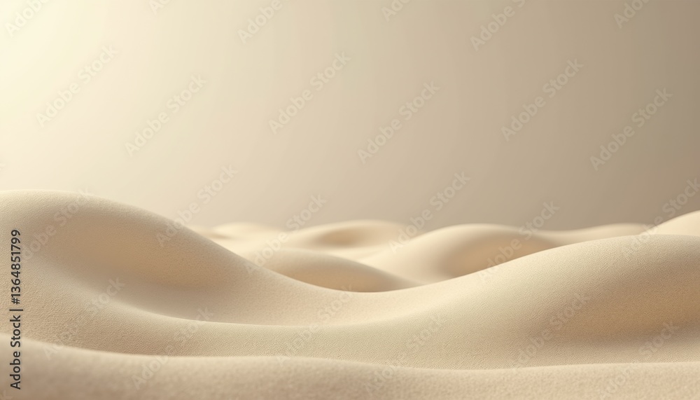 Poster abstract sandy landscape in soft beige tones representing tranquility
