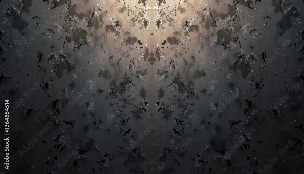 Poster abstract dark floral pattern with glowing texture