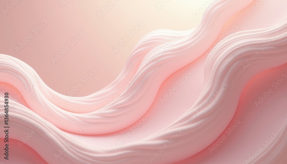 Poster abstract pink texture waves flowing softly in minimalistic style