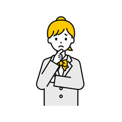 上半身のポーズ_シンプルな学生の女子学生13