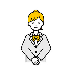 上半身のポーズ_シンプルな学生の女子学生19