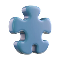 Obraz premium Puzzle piece concept digital art creative design isolated view