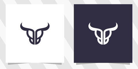 letter bb with bull logo design