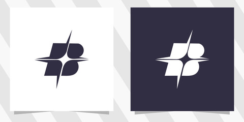 letter b with star logo design vector © euforia