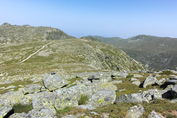 Panorama of Rila Mountain near Kalin peak, Bulgaria