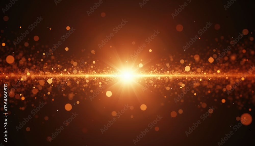 Poster Abstract glowing particles creating a radiant burst effect  
