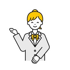 上半身のポーズ_シンプルな学生の女子学生20