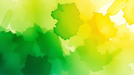 Obraz premium Vibrant Green Watercolor Abstract Art - Deep Mood & Sharp Colors