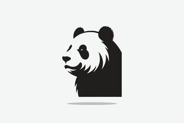 panda in silhouette style