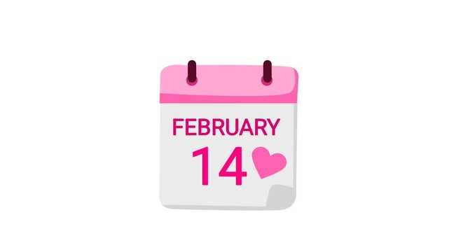 Valentine day calendar icon vector