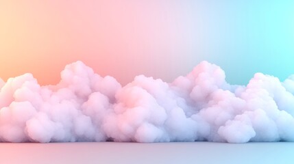 Fototapeta premium Soft cloud formation digital art abstract background calm environment aesthetic viewpoint atmospheric concept
