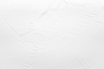 Wall with white plaster and putty as texture or background