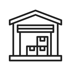 Warehouse icon vector image. Suitable for mobile apps, web apps and print media.
