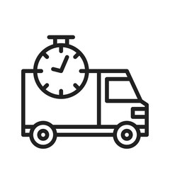 Delivery Time icon vector image. Suitable for mobile apps, web apps and print media.
