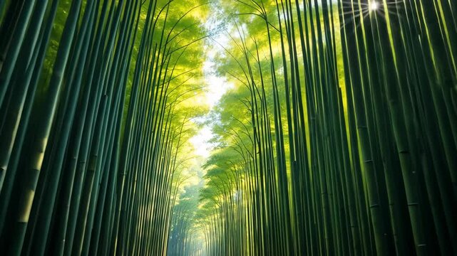 Pixelated Bamboo Forest Pathway