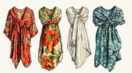 Vintage fabrics transformed into modern fashion trends emphasizing the beauty of upcycling
