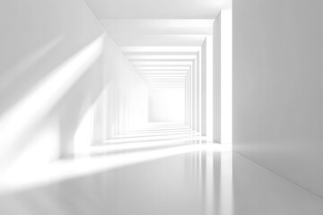 Obraz premium Abstract white background. Minimal geometri