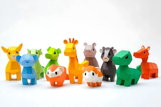 3D DIY Snap-Together Animal Figurines.