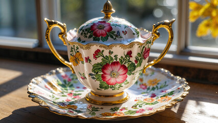 Fototapeta premium antique tea cup