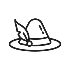 Men's Hat icon vector image. Suitable for mobile apps, web apps and print media.
