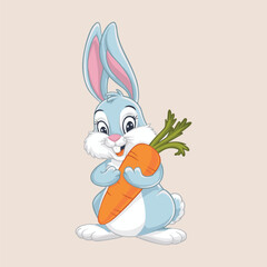 Obraz premium rabbit with carrot