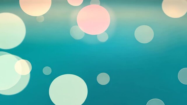 Teal Gradient Background With Soft Pastel Circles