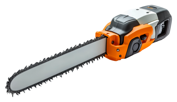 Chainsaw action outdoor workshop equipment focus cutting cut out