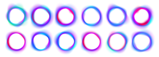 PNG curve with neon light colours in abstract gradient wave frame background; graphics shape round design icon vector circular energy glow ring on black blue effect texture space flow science spiral 