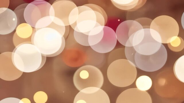 Warm Bokeh Background With Circular Lights