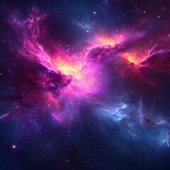 Multicolored space galaxy cloud nebula. Stary night cosmos. Universe , science astronomy. Supernova,  background wallpaper
