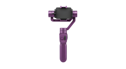 Advanced Handheld Gimbal Stabilizer for Smooth Video Capture in Vibrant Purple, Ideal for Mobile Filmmaking and Photography Enthusiasts