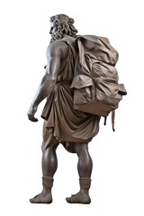Greek sculpture traveling statue backpack adult.