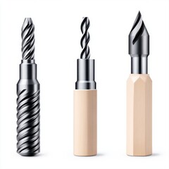 Obraz premium Precision Cutting Tools for Woodworking and Metalworking Applications, High-Quality Manufacturing Equipment